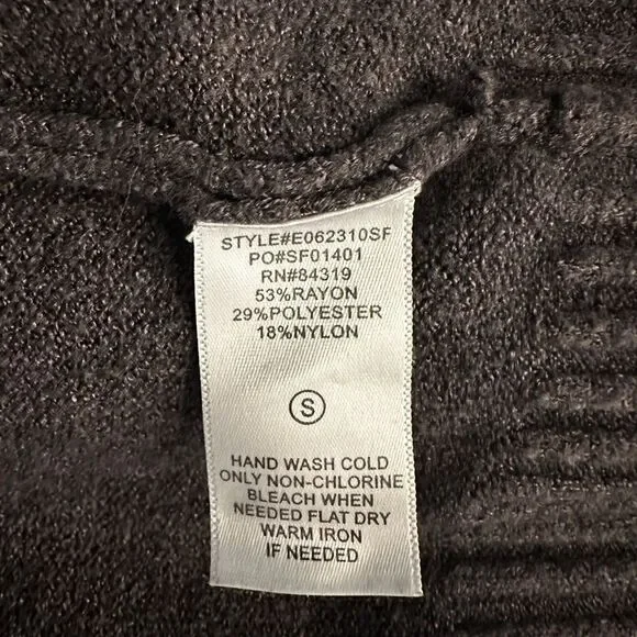 Evolution by Cyrus Ribbed Mock Neck Sweater – Charcoal Gray – Size S - Picture 6 of 6